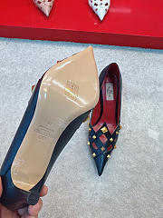 Valentino Studdy Kidskin Pumps Black 100mm - 6
