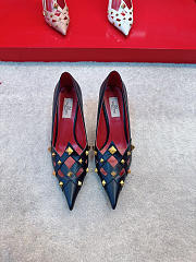 Valentino Studdy Kidskin Pumps Black 100mm - 4
