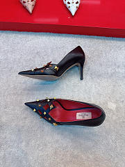 Valentino Studdy Kidskin Pumps Black 100mm - 3