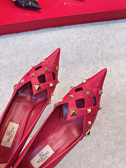 Valentino Studdy Kidskin Pumps Red 100mm - 5