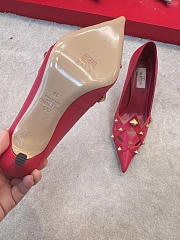 Valentino Studdy Kidskin Pumps Red 100mm - 3
