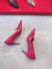 Valentino Studdy Kidskin Pumps Red 100mm - 2