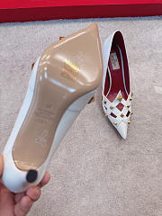 Valentino Studdy Kidskin Pumps White 100mm - 5