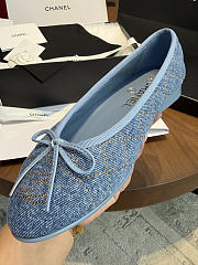 Chanel Ballet Flats Denim Blue 28129	 - 2