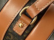 Celine Triomphe Canvas Calfskin Heart Tambour Bag Tan - 15x12x7cm - 3