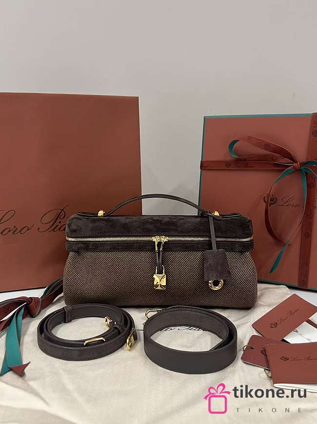 Loro Extra Softy Bag L29 Silk Copper Grove/Dark Chocolate Licorice/Gold Fish (B6P5) - 29x12x12.5cm - 1