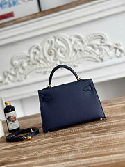 Hermes Kelly 19 Epsom Leather Gold Hardware Navy - 20x13x6cm - 4
