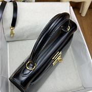 SALE Hermes Kelly 25 Box Leather Gold Hardware Black - 25x17x7cm - 4