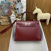 SALE Hermes Kelly 25 Box Leather Gold Hardware Red - 25x17x7cm - 2