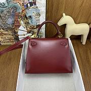 SALE Hermes Kelly 25 Box Leather Gold Hardware Red - 25x17x7cm - 5