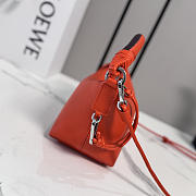 Loewe Cala Mini Bag in Mellow Nappa Lambskin Sunrise Orange/Pink Copper Red - 26x13x10cm - 6