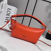Loewe Cala Mini Bag in Mellow Nappa Lambskin Sunrise Orange/Pink Copper Red - 26x13x10cm - 5