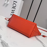 Loewe Cala Mini Bag in Mellow Nappa Lambskin Sunrise Orange/Pink Copper Red - 26x13x10cm - 3