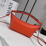 Loewe Cala Mini Bag in Mellow Nappa Lambskin Sunrise Orange/Pink Copper Red - 26x13x10cm - 2