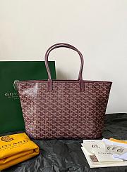 Goyard Artois PM bag Stripes and Initials Burgundy - 34x15x28cm - 3