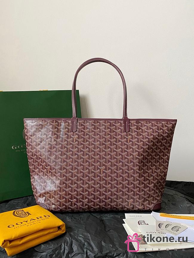 Goyard Artois MM bag Stripes and Initials Burgundy - 50x17x30cm - 1