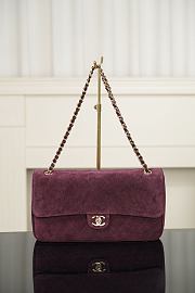 Chanel Maxi Flapbag Suede Calfskin & Gold-Tone Metal Burgundy AS6627 - 32x19.5x10cm - 1
