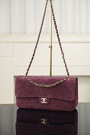 Chanel Maxi Flapbag Suede Calfskin & Gold-Tone Metal Burgundy AS6627 - 32x19.5x10cm - 6