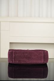 Chanel Maxi Flapbag Suede Calfskin & Gold-Tone Metal Burgundy AS6627 - 32x19.5x10cm - 5