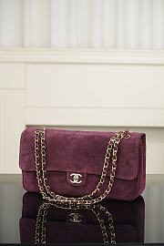 Chanel Maxi Flapbag Suede Calfskin & Gold-Tone Metal Burgundy AS6627 - 32x19.5x10cm - 4