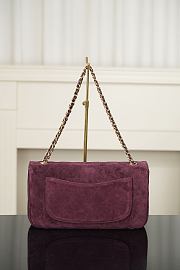 Chanel Maxi Flapbag Suede Calfskin & Gold-Tone Metal Burgundy AS6627 - 32x19.5x10cm - 2