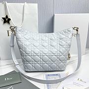 Small Dior Toujours Hobo Bag Ice Blue Cannage Lambskin - 22.5x14x7.5cm - 6