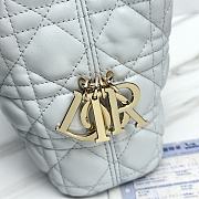Small Dior Toujours Hobo Bag Ice Blue Cannage Lambskin - 22.5x14x7.5cm - 2