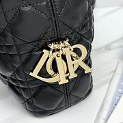 Small Dior Toujours Hobo Bag Black Cannage Lambskin - 22.5x14x7.5cm - 3
