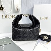 Small Dior Toujours Hobo Bag Black Cannage Lambskin - 22.5x14x7.5cm - 2