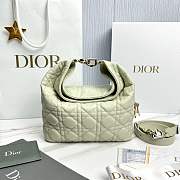 Small Dior Toujours Hobo Bag Soupir Green Cannage Lambskin - 22.5x14x7.5cm - 1