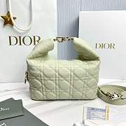 Small Dior Toujours Hobo Bag Soupir Green Cannage Lambskin - 22.5x14x7.5cm - 5