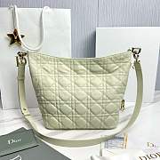 Small Dior Toujours Hobo Bag Soupir Green Cannage Lambskin - 22.5x14x7.5cm - 2