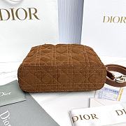 Small Dior Toujours Hobo Bag Marron Bobby Cannage Suede Goatskin - 22.5x14x7.5cm - 3