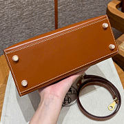 SALE Hermes Kelly 25 Box Leather Gold Hardware Cognac - 25x17x7cm - 5