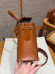 SALE Hermes Kelly 25 Box Leather Gold Hardware Cognac - 25x17x7cm - 3
