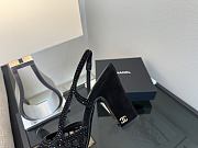 Chanel Slingback Rhinestone & Grosgrain Black 90mm - 5