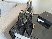 Chanel Slingback Rhinestone & Grosgrain Black 90mm - 4