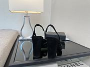 Chanel Slingback Rhinestone & Grosgrain Black 90mm - 3
