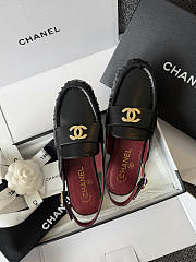 Chanel Slingbacks Crumpled Shiny Lambskin Black G47397 - 2