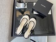 Chanel Slingbacks Lambskin & Patent Calfskin White & Black 85mm G47647 - 3