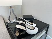 Chanel Slingbacks Lambskin & Patent Calfskin White & Black 85mm G47647 - 6