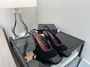 Chanel Slingbacks Suede Kidskin & Patent Calfskin Black 85mm G47647 - 6