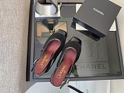 Chanel Slingbacks Suede Kidskin & Patent Calfskin Black 85mm G47647 - 5