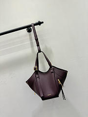 Loewe Hammock Flip Bag In Classic Calfskin Dark Chestnut - 22.5x21x15cm - 6