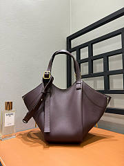 Loewe Hammock Flip Bag In Classic Calfskin Dark Chestnut - 22.5x21x15cm - 2