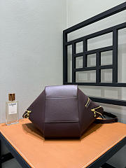 Loewe Hammock Flip Bag In Classic Calfskin Dark Chestnut - 22.5x21x15cm - 4