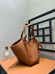 Loewe Hammock Flip Bag In Classic Calfskin Squirrel - 22.5x21x15cm - 6