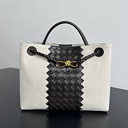  Bottega Veneta Andiamo in Natural/Espresso - 32x25x11cm - 1