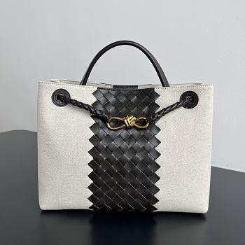  Bottega Veneta Andiamo in Natural/Espresso - 32x25x11cm