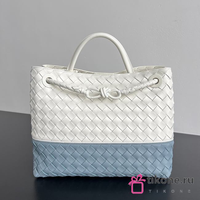 Bottega Veneta Small Andiamo Alabaster/Mineral - 25x20x10cm - 1